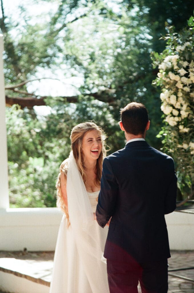 Wedding photograph of a ceremony on 35mm