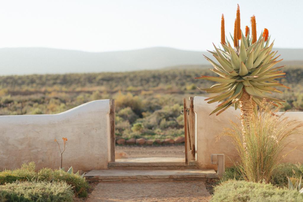 View beyond a farmstead gate in the TYankwa Karoo