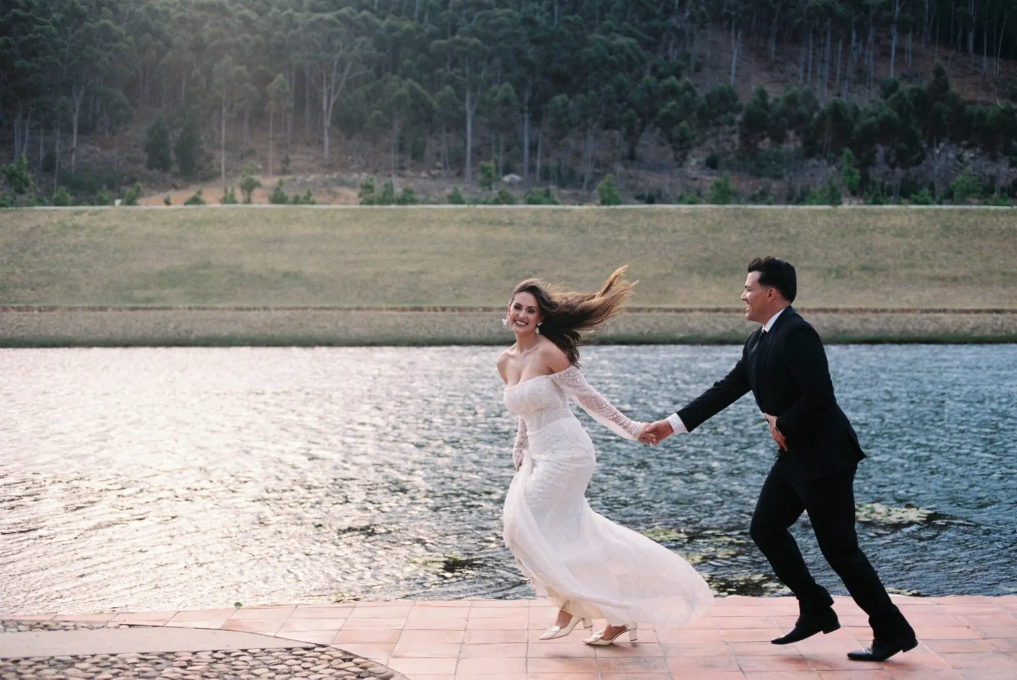 Wedding photography on film at La Roche