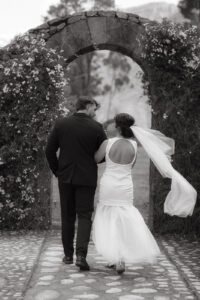 Just married photo from a wedding at La Roche