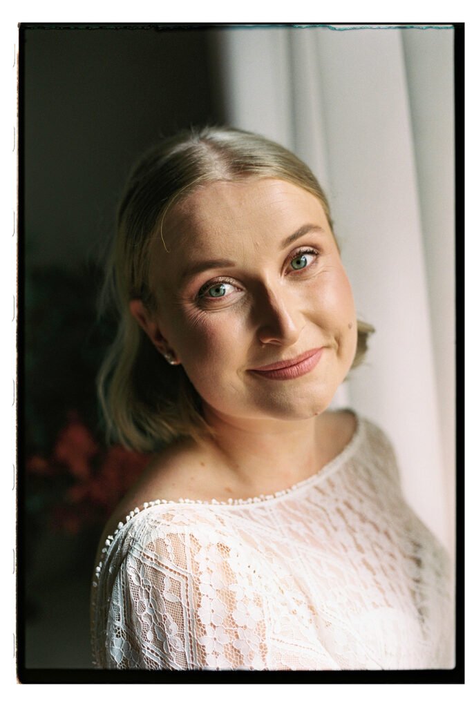 120mm film shot of a bride