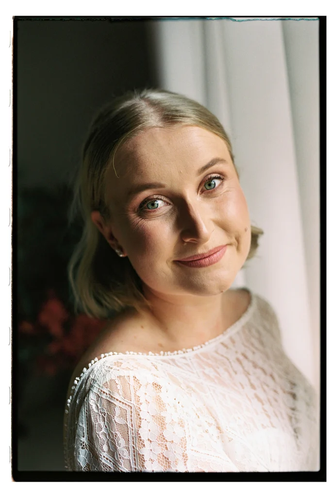 120mm film shot of a bride.